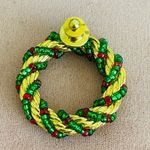 Vintage Avon gold plated with beads Christmas wreath pin Photo 3