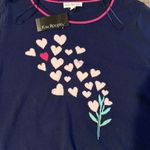 kim rogers  Navy Valentines Heart Sweater SIZE XL Photo 2