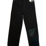 RE/DONE NWT REDONE 70’s Stove Pipe Noir with Rip Photo 5