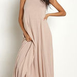 Z Supply  Frappe Brown Slub Cotton‎ Flowy Sleeveless Maxi Dress Size XS Photo 0