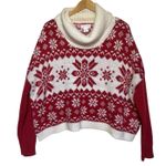 Ugly Christmas Sweater CHRISTMAS SWEATER Women’s Yet Again Red and White Snowflake Sweater Photo 1