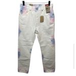 Levi's NEW Levi’s 501 Jeans High Rise Straight Leg White Tie-Dye Button Fly Womens 31 Photo 3