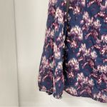 Lucky Brand Navy Blue & Pink Floral Boho Long Sleeve Blouse Womens L Casual Photo 1
