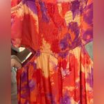 SO Beachy vibrant tropical resort-wear waist cutout long tiered maxi dress NWT XS Photo 7