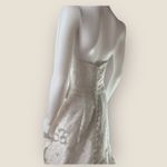 David's Bridal Strapless Wedding Dress Floral Lace Applique Beaded Bridal‎ Gown Photo 3