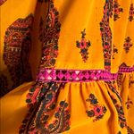 Anthropologie Holding Horses Betony Orange Paisley Dress Fall Swing Mini Size 6 Photo 6