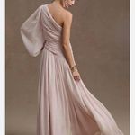 BHLDN Jade Metallic One Shoulder Maxi Dress Photo 2