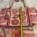 America & Beyond Embellished Tote (NWT with two pouches brand new with Pink Photo 2