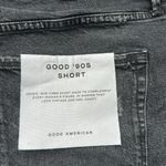 Good American NWT  Good 90s short dark gray black raw hem size 15 plus Photo 2