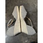 Talbots ‎ Size 9.5 Sandals Lyndsay Espadrille Wedge Heels Two-Tone Tweed Preppy Photo 3