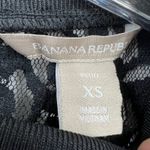 Banana Republic  XS Petite NWT Black Scallop Lace Long Sleeve Sweats Blouse Top Photo 7