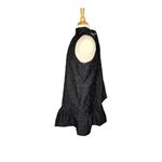 Scoop Jacquard Mini Swing Dress Halter‎ Neck Party Cocktail Ruffle Size Large Black Photo 9