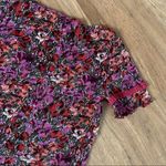 Sonia Fortuna Firenze Bohemian Chic Magenta & Red Floral Blouse Size M Photo 2