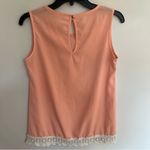 Women’s Candy Rose Peach Tank Top With White Lace Trim Size Small Pink Photo 9