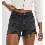 American Eagle  Black Distressed Highest Waist‎ '90s Boyfriend Shorts Size 10 Photo 6