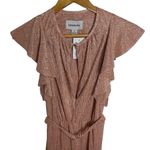 Intermix NWT Sabina Musayev  Topaz Keyhole Shimmer Blush Pink Rose‎ Gold Dress XS Photo 6