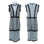 Alexis NEW Donatello Lace Crochet Sheath Midi Dress High Neck Sleeveless Small Photo 16