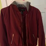 Forever 21 Maroon  Zip-Up Hoodie Photo 0