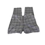 Amanda & Chelsea Grey Plaid Pattern Faux Back Pocket Trousers Plaid Pants S 10 Photo 1