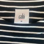 CAbi EUC  Side Snap Black White Stripe Scoop Neck Tee Style 6332 Size M Photo 1