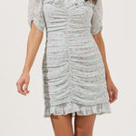 ASTR THE LABEL Ruffle Neck Ruched Mini Dress Sz M Photo 0