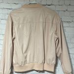 Who What Wear Nude Faux Leather Ligljzweight Zip Jacket Small Photo 8