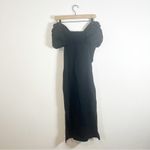 Anthropologie Maeve Off-The-Shoulder Twist Midi Dress Black Small Photo 5