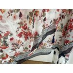 One Size Kimono Duster Cream Red Floral Size L Photo 1