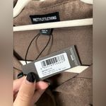 Pretty Little Thing  brown toweling oversized shirt Photo 2