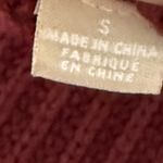 Anthropologie Knitted & Knotted Posie Chunky Burgundy Cardigan Sweater Size S Photo 13