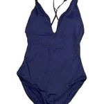 ANDIE NWT  Bali One Piece Swimsuit Deep V Neck UPF 50 RemovableCups XLT Navy Blue Photo 12