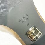 Anthropologie  Maeve Gold Mary Jane Strap Small Heel Shoe Size 37/ 6.5 Photo 6