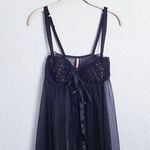 Victoria's Secret  Sexy Little Things Black Lace Rhinestone Babydoll Tank 34D Photo 0