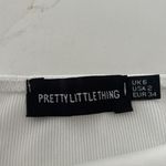 Pretty Little Thing  White Strapless Rouched Bodysuit Photo 3