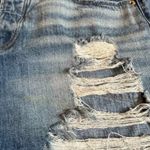 Good American  Bombshell Jean Shorts Size 4/27 Blue 153 Button Fly Denim Frayed Photo 3
