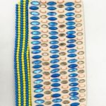 Loft Blue Yellow Beaded Gem Clutch Photo 5