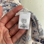 Hazel Cream Blue Floral Short Sleeve V Photo 2