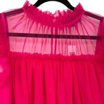 Anthropologie NWT Sunday in Brooklyn Pink Ruffle Tulle Blouse Top Size Small Photo 5