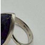 Handmade Purple Mojave Turquoise Pear Shape Sterling Silver Ring Size 9.25 Photo 4