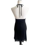 City Triangles  Y2K Black Lace Trim Mini Dress Size Small Halter Neck Whimsygoth Photo 1