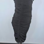 Olivaceous Black Bodycon Ruched Halter Cutout Short Mini Dress Small NWOT LBD Photo 7