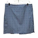 Rip Skirt Hawaii Women L Wrap Blue White Geometric Mini‎ Cover Up Vacation Beach Size L Photo 0