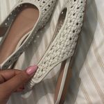 Nordstrom  Cream Woven Slingback Loafers Photo 5