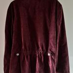 Christopher & Banks Christopher Banks Corduroy Jacket XL Purple Wine Zip Front Casual Long Sleeve Photo 5