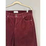 Gap High Stride Corduroy Jeans Womens Size 32 Burgundy High Rise Wide Leg Pants Photo 2