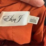 Eliza J . Rust Brown Floral Long Sleeve Dress Size 2 Photo 5