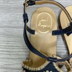 Jack Rogers  blue flip flop sandals shoes w/ ankle strap size 7 Photo 3