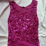 Gerard Darel Hot Pink vintage y2k viral crochet beaded bead sequin embellished tank top Photo 1