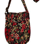 Unbranded Red & Black Floral Hobo Style Bag Handbag Boho Carpet Purse Shoulder Photo 0