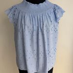 Loft Eyelet Smoke Blouse NWT Photo 2